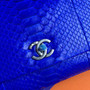Chanel Electric Blue Python Lizard Top Handle Coco Handle Small Bag 