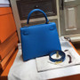 Hermes B3 Blue Zanzibar (ザンジバールブルー)  Kelly 25 cm Epsom Gold Hardware