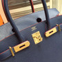 Hermes Royal Blue Birkin Bag 30cm Epsom Gold Hardware