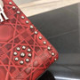 Christian Dior Cruise 2018 MINI LADY DIOR BAG IN RED STUDDED CALFSKIN