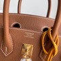 Hermes 37 Gold  Birkin 25cm Togo Gold Hardware