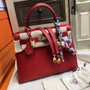 Hermes Red Kelly 28 cm Epsom Gold Hardware