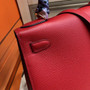 Hermes Red Kelly 28 cm Epsom Gold Hardware