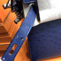 Hermes Blue Roy Kelly Bag 30cm KK Ostrich Leather Palladim Hardware