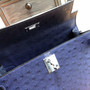 Hermes Blue Roy Kelly Bag 30cm KK Ostrich Leather Palladim Hardware