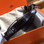 Hermes Black Mini Kelly Pochette Gator Shine with Palladium Hardware