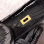 Hermes SHINY BLACK NILOTICUS CROCODILE KELLY 25 WITH GOLD HARDWARE