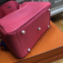 Hermes 8W Rose Azalee Lindy 30  Togo Palladium Hardware