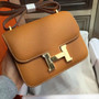 Hermes Toffee Constance Epsom leather 18cm Gold Hardware
