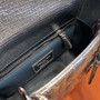 Christian Dior My Lady Dior bag in silver-tone grained leather 'Cannage' topstitching 