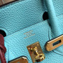 Hermes Blue Atoll 3P Birkin 25cm Togo Gold Hardware