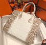 Hermes Matte Himalayan Prosperous  crocodile  Birkin bag with 18-karat white gold and diamond Hermes Matte Himalayan Prosperous  crocodile  Birkin bag with 18-karat white gold and diamond
