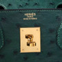 Hermes  6I Emerald Green Birkin Bag 30cm KK Ostrich Leather Gold Hardware