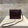 Celine MINI CLASP BAG IN CROCODILE BORDEAUX