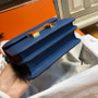 Hermes  R2 Bleu Agate  Constance Togo leather 18cm Gold Hardware