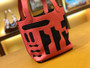 Hermes Petit H Limited Edition U5 Rose Lipstick/Black Picotin Lock 22 Togo Leather Bag  