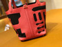 Hermes Petit H Limited Edition U5 Rose Lipstick/Black Picotin Lock 22 Togo Leather Bag