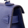 Hermes 73 Sapphire Mini Kelly II 20 Epsom calf Palladium Hardware