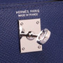 Hermes 73 Sapphire Mini Kelly II 20 Epsom calf Palladium Hardware