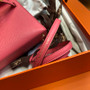 Hermes U5 Rose Lipstick  Mini Kelly II 20 Epsom calf Gold Hardware