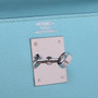 Hermès Blue Atoll  Kelly 25  Epsom Palladium Hardware