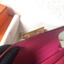 Hermes E5 Rose Tyrien Epsom leather 18cm Gold Hardware