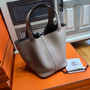 Hermes Gris perle Picotin Lock MM Togo Leather Bag