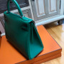Hermès U4 Vert vertigao Kelly 32 Epsom Palladium Hardware