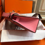 Hermès U5 Rose Lipstick Mini Kelly Pochette Epsom leather Palladium hardware