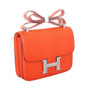 Hermes CK 93 Orange Constance 24cm  Lizard Gold Hardware
