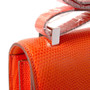 Hermes CK 93 Orange Constance 24cm  Lizard Gold Hardware