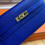  Hermes Kelly Classic wallet Bleu électrique 