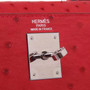 Hermes Red Kelly Bag 28cm KK Ostrich Leather Palladim Hardware