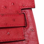Hermes Red Kelly Bag 28cm KK Ostrich Leather Palladim Hardware