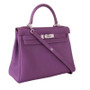 Hermès P9 Anemone Kelly 28 Epsom Palladium Hardware