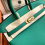  Hermes U4 Vert  Birkin 25 cm Togo Gold Hardware