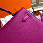Hermes  L3 Rose Purple Mini Kelly II 20 Epsom  Palladium Hardware