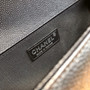 CHANEL Black Caviar Quilted Medium Boy Flap With Aged Silver Hardware