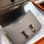 Hermes  M8 Gris Asphalte Constance 24 Epsom bag with Gold Hardwares