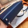 Hermes 73 Sapphire Mini Kelly II 20 Epsom calf Gold Hardware