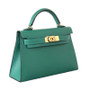 Hermès U4 Vert Vertigao  Mini Kelly II Epsom leather Gold hardware