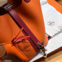Hermes Orange/ Red Picotin Lock 18 Togo Leather Bag
