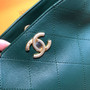 Chanel Calfskin Botton Up Hobo Bag Green A57573