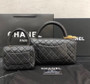 Chanel vintage duo flap bag Black