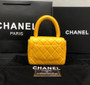 Chanel vintage duo flap bag Yellow