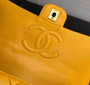 Chanel vintage duo flap bag Yellow