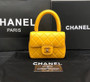 Chanel vintage duo flap bag Yellow