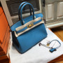 Hermès Blue Jean Birkin 30 cm Togo Leather Gold Hardware 