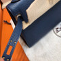 Hermes  73 Blue Sapphire Mini Kelly II 20 Epsom  Gold Hardware