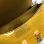 Hermes  9V Sun Yellow Constance Alligator Crocodile 18cm Gold Hardware
